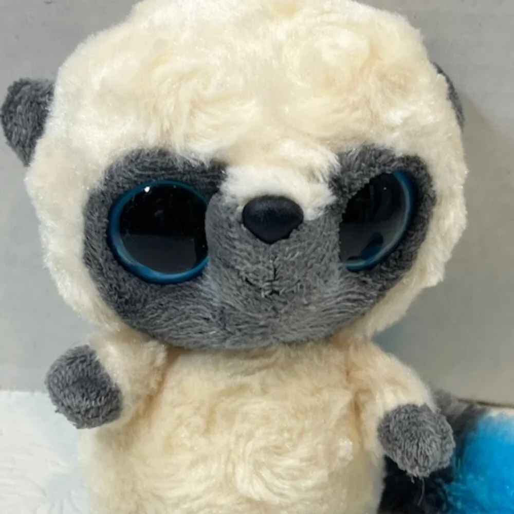 Yoohoo & Friends Ivory/Gray Lemur Long Tail Plush Soft Stuffed Animal Toy 5" - Picture 8 of 10